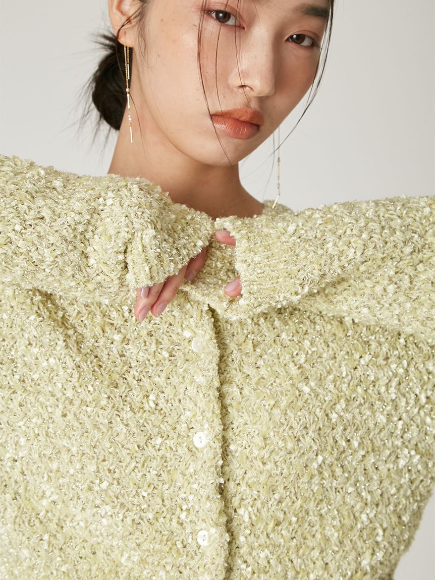 FRAY I.D「スパングルヤーンラメカーディガン」|カーディガン|