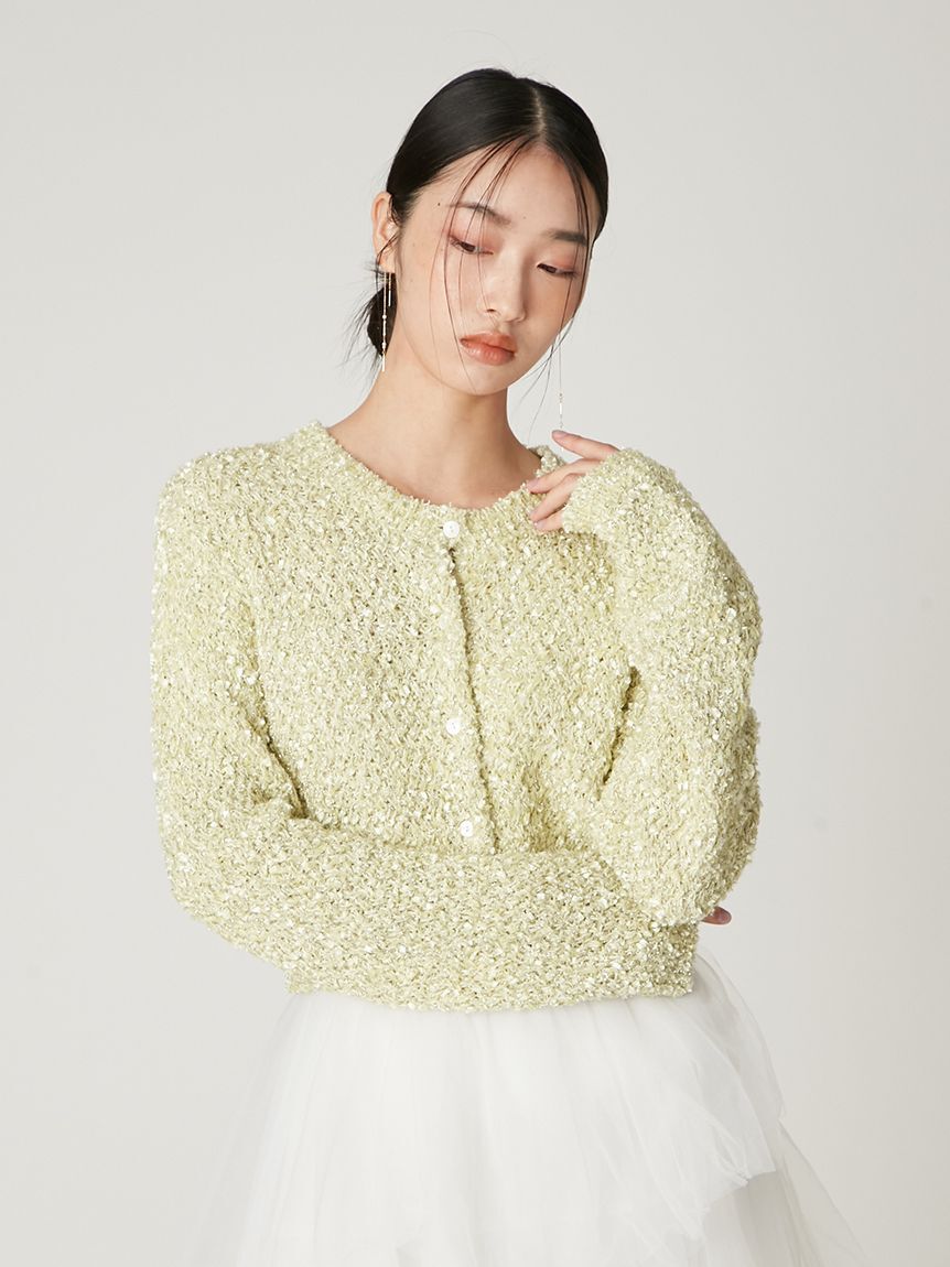 FRAY I.D「スパングルヤーンラメカーディガン」|カーディガン|