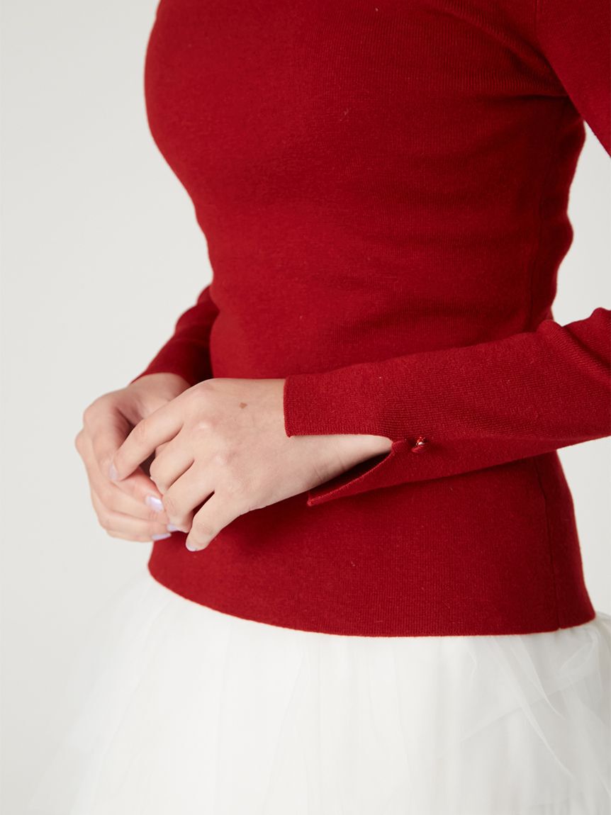 FRAY I.D「シルクブレンドバックオープンタートルニット」|ニット・セーター|