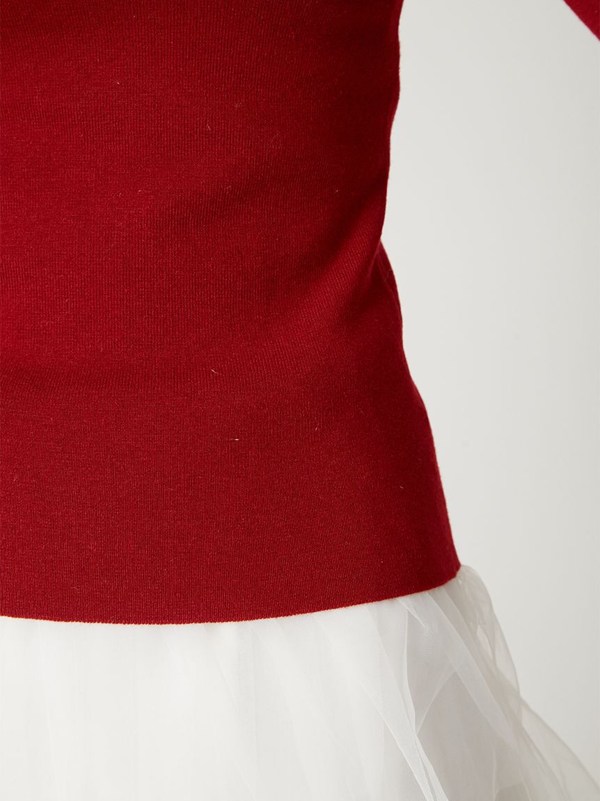 FRAY I.D「シルクブレンドバックオープンタートルニット」|ニット・セーター|