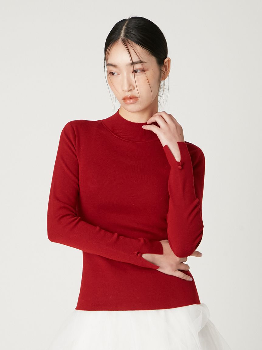 FRAY I.D「シルクブレンドバックオープンタートルニット」|ニット・セーター|