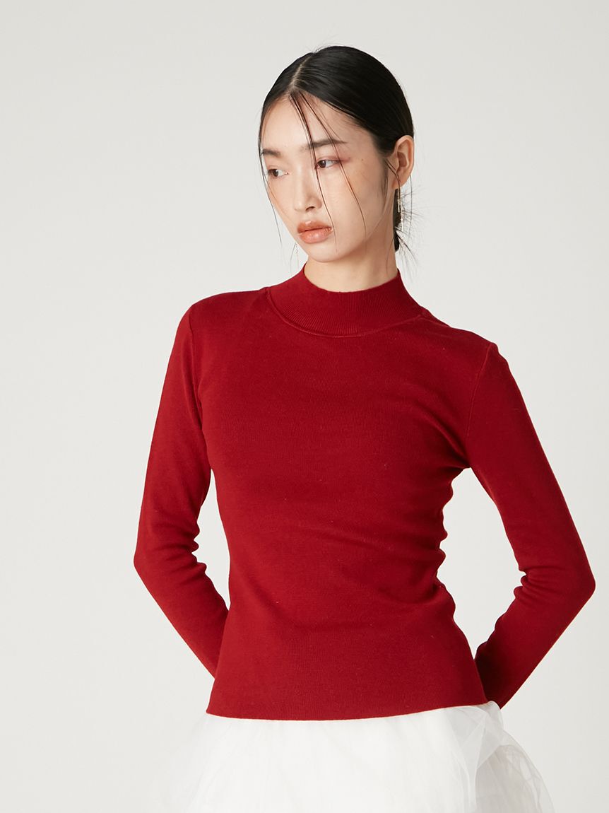 FRAY I.D「シルクブレンドバックオープンタートルニット」|ニット・セーター|