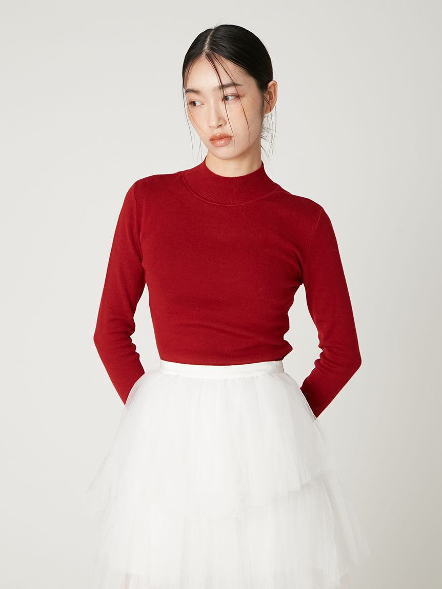 FRAY I.D「シルクブレンドバックオープンタートルニット」|ニット・セーター|