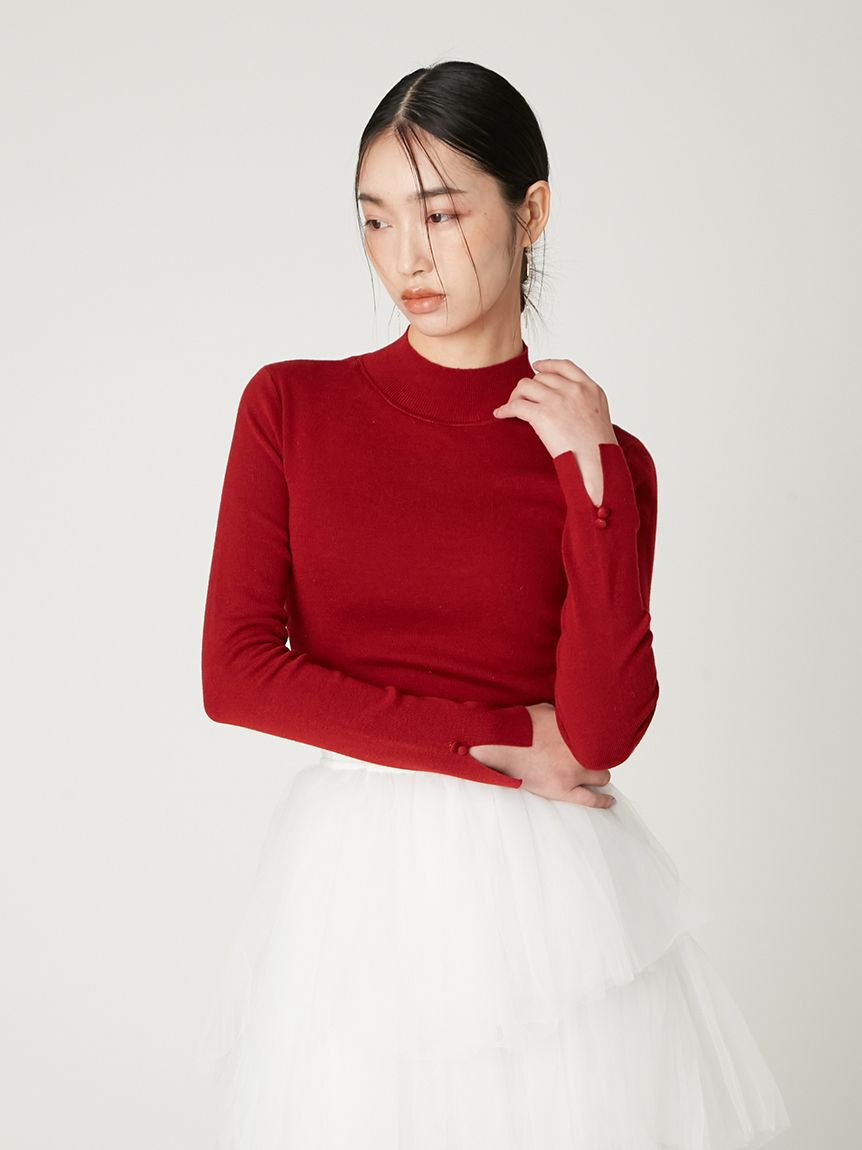 FRAY I.D「シルクブレンドバックオープンタートルニット」|ニット・セーター|