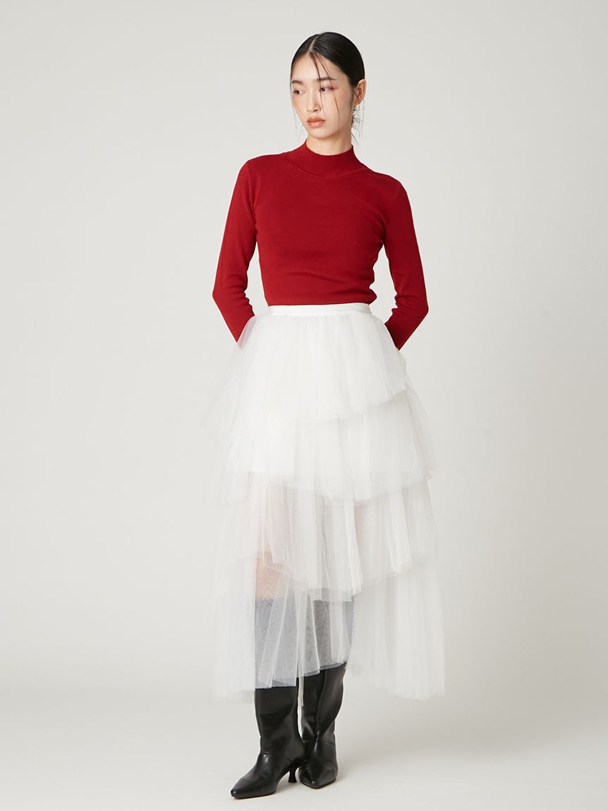 FRAY I.D「シルクブレンドバックオープンタートルニット」|ニット・セーター|