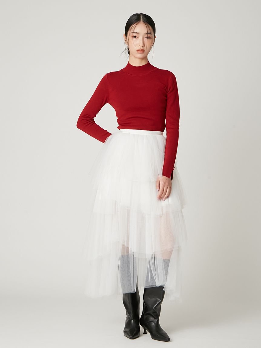 FRAY I.D「シルクブレンドバックオープンタートルニット」|ニット・セーター|