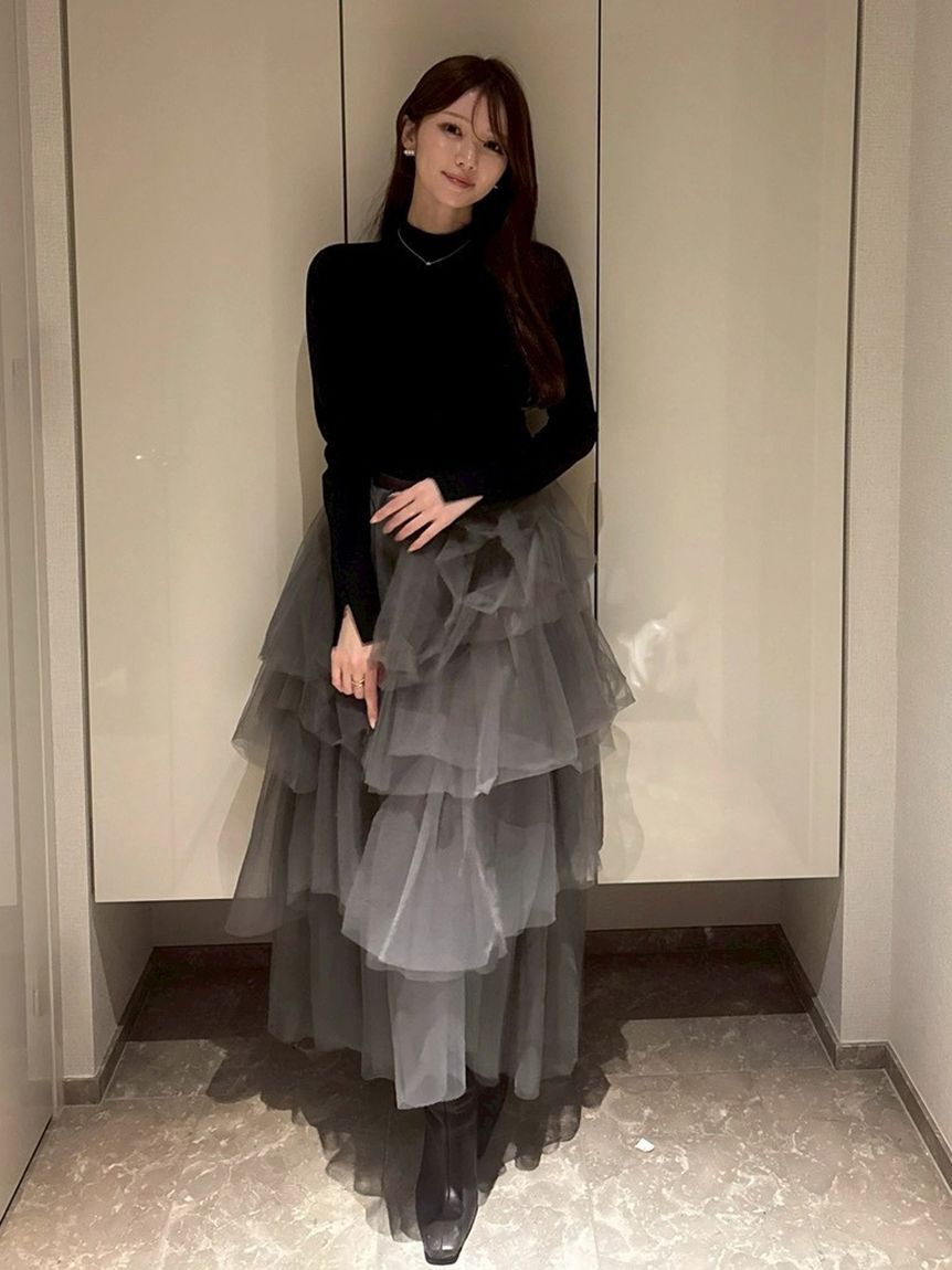 FRAY I.D「シルクブレンドバックオープンタートルニット」|ニット・セーター|