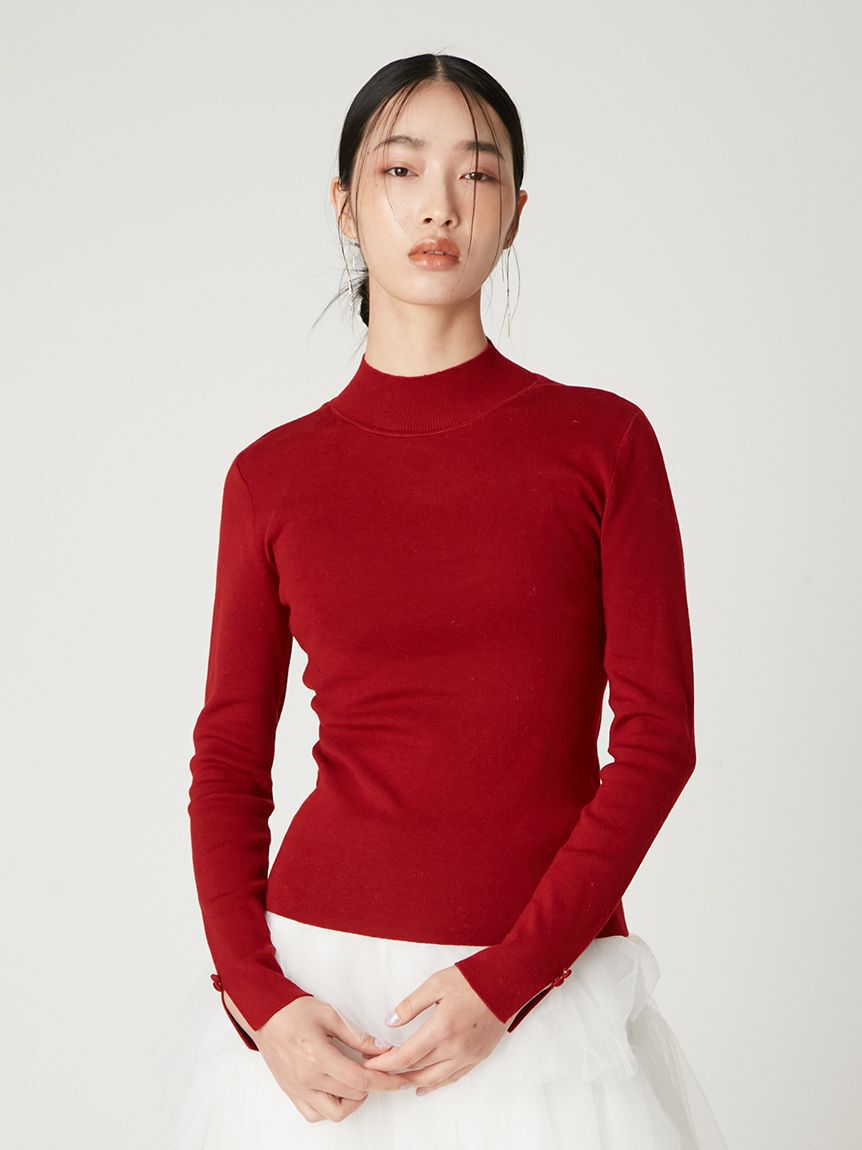 FRAY I.D「シルクブレンドバックオープンタートルニット」|ニット・セーター|