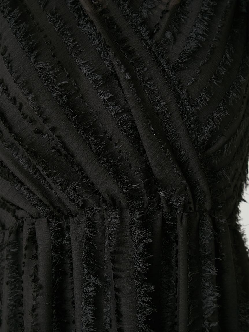 FRAY I.D「【00サイズあり】フリンジジャカードティアードワンピース」|ワンピース|