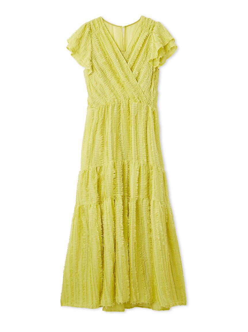 FRAY I.D「【00サイズあり】フリンジジャカードティアードワンピース」|ワンピース|LIME