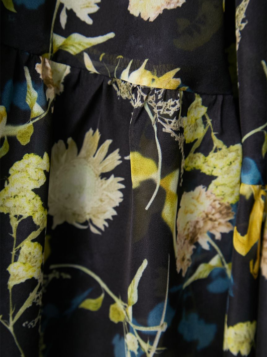 FRAY I.D「ホルターネックシアープリントワンピース」|ワンピース|