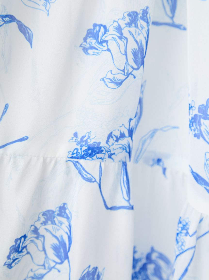 FRAY I.D「ホルターネックシアープリントワンピース」|ワンピース|