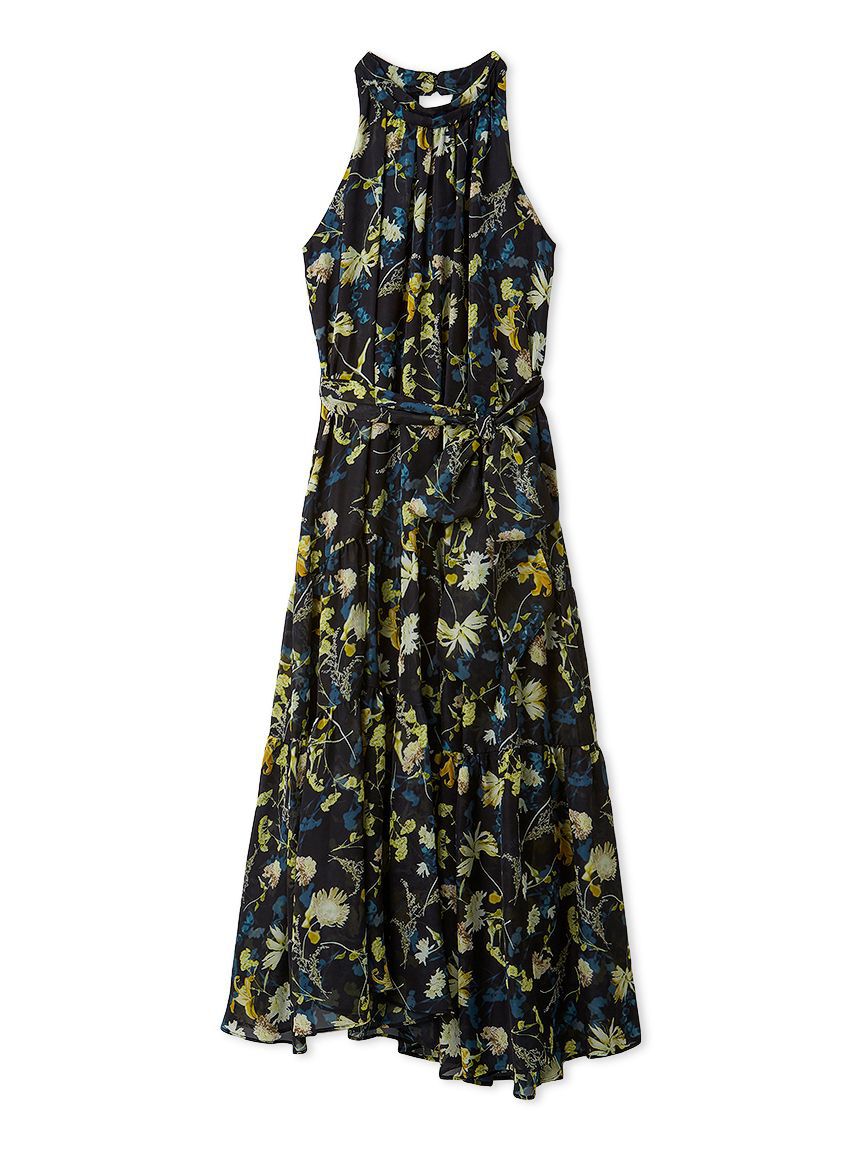 FRAY I.D「ホルターネックシアープリントワンピース」|ワンピース|