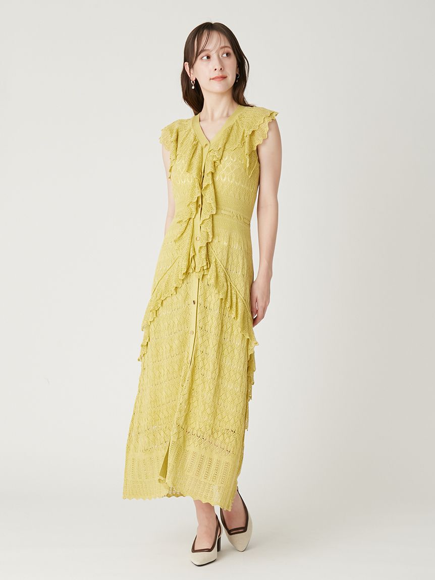 FRAY I.D「【00サイズあり】ポロニットドッキングワンピース」|ワンピース|