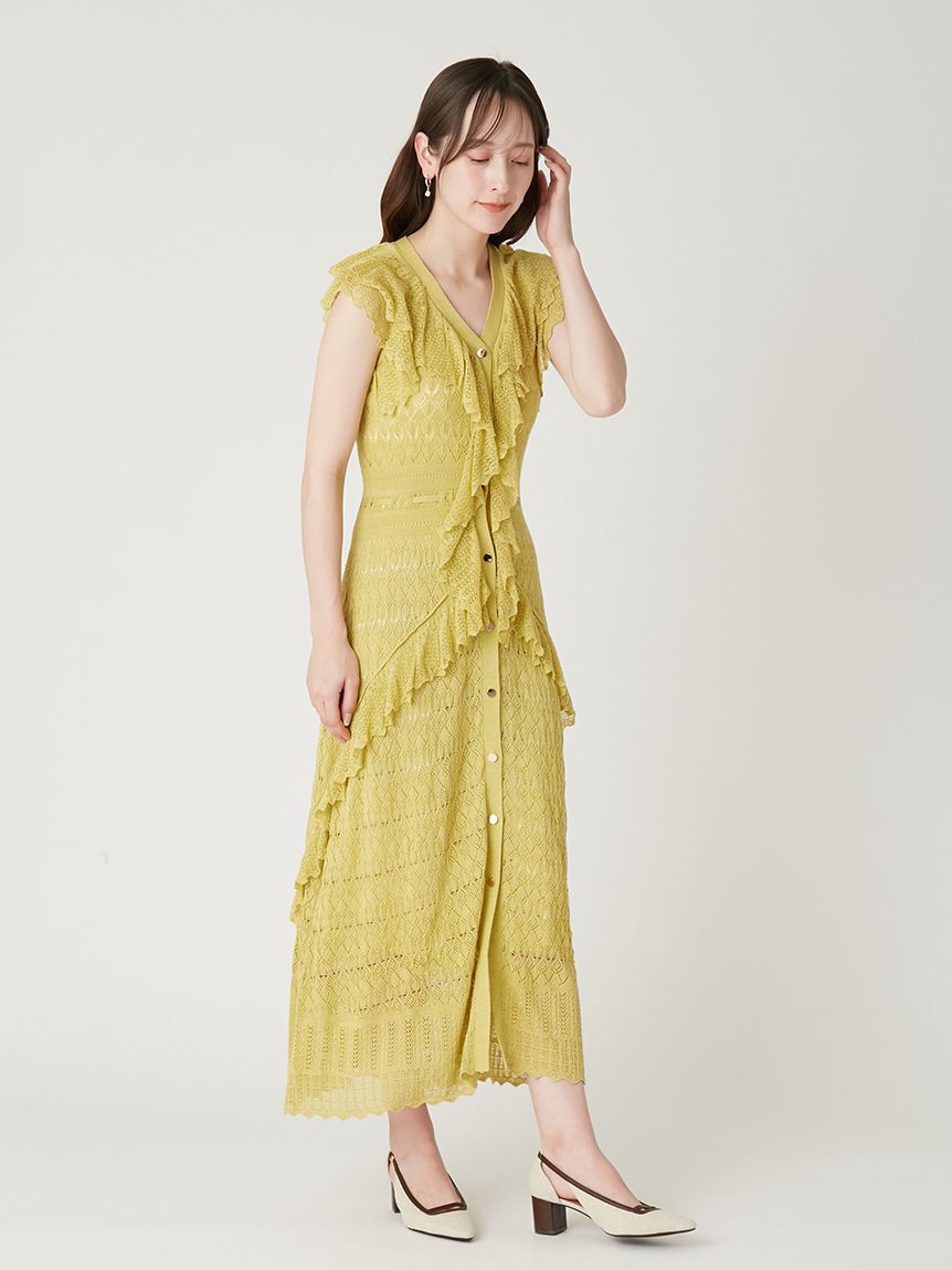 FRAY I.D「【00サイズあり】ポロニットドッキングワンピース」|ワンピース|