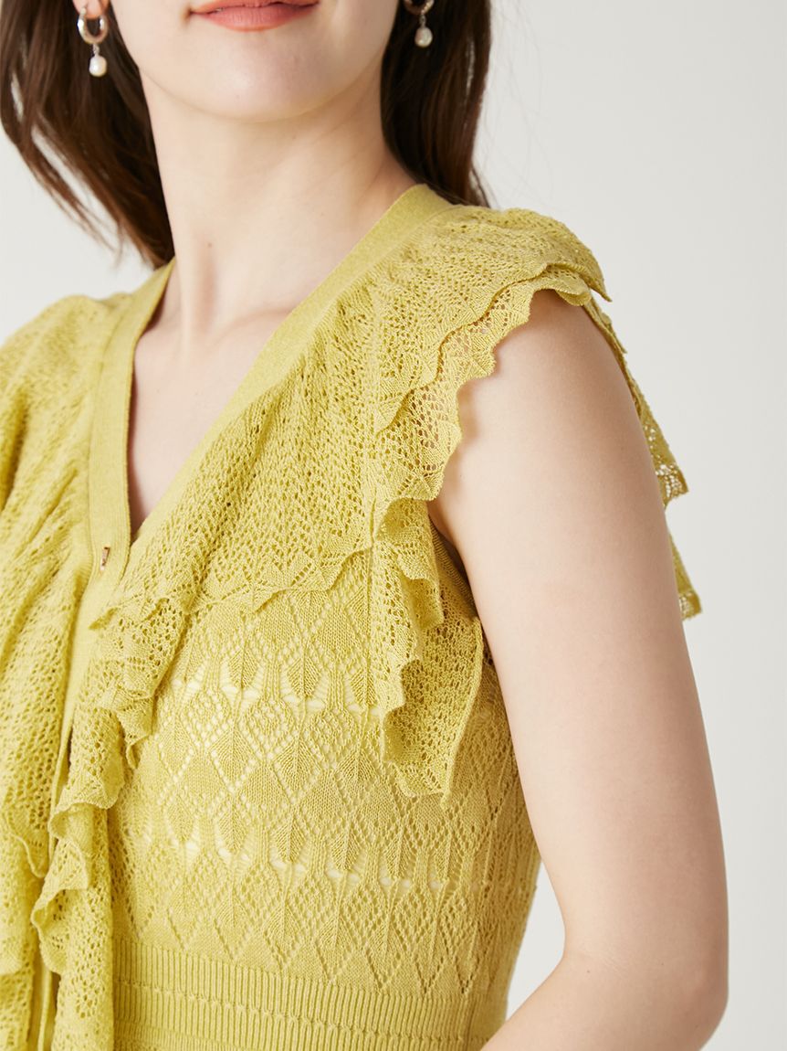 FRAY I.D「【00サイズあり】ポロニットドッキングワンピース」|ワンピース|