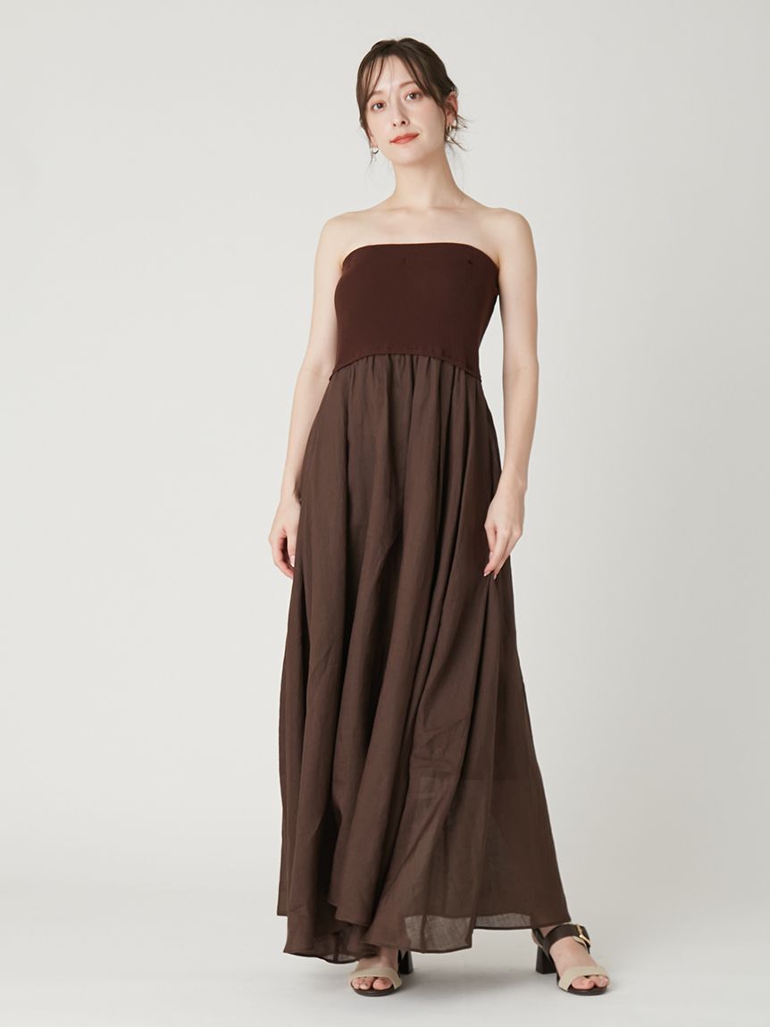 FRAY I.D「ニットドッキングキャミワンピース」|ワンピース|