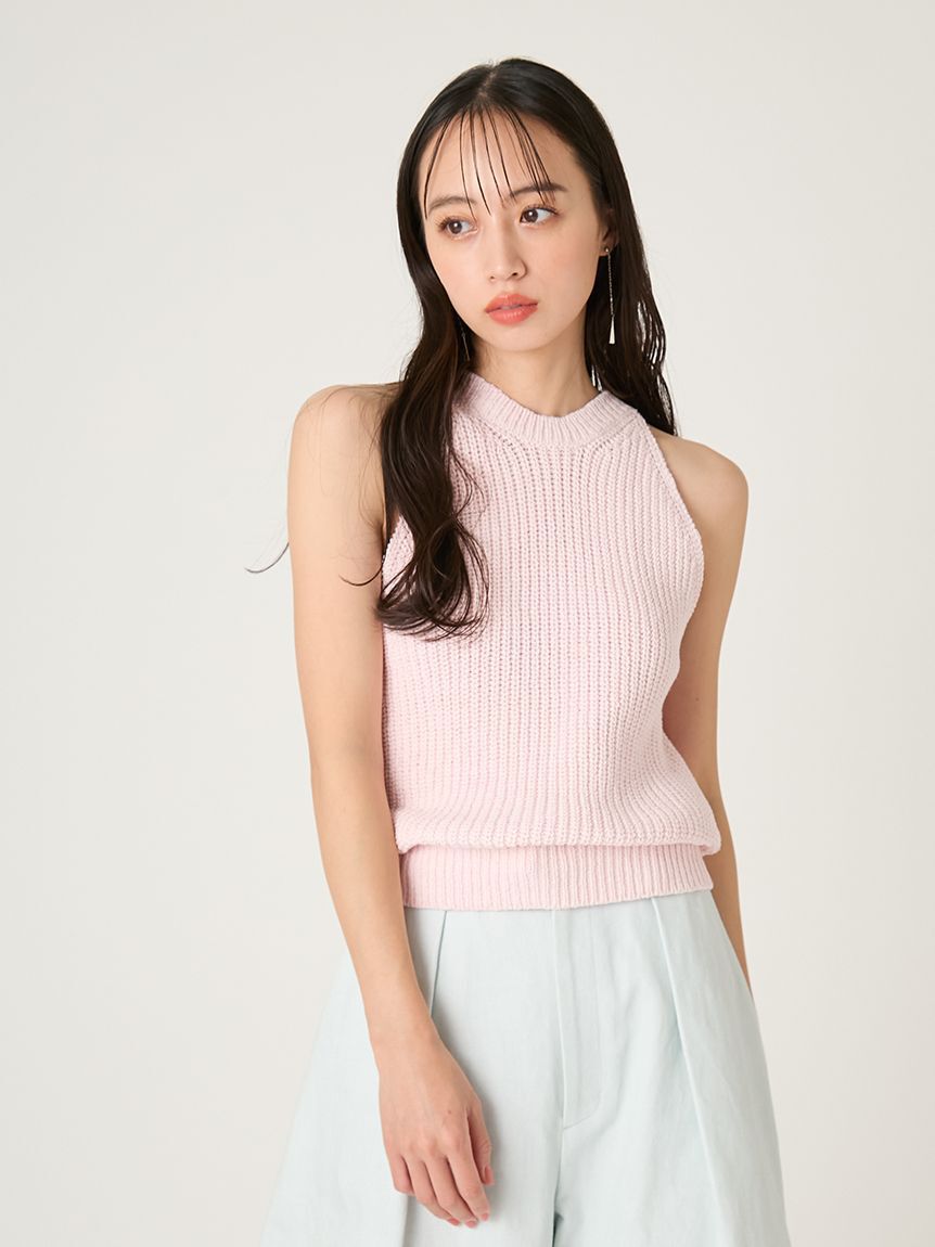 FRAY I.D「コットンリネンホルターネックニット」|ニット・セーター|