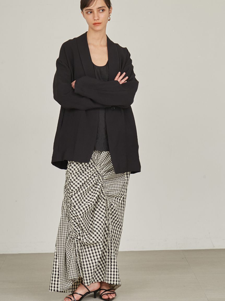 styling/「【セットアップ対応】バックサテンジャケット」|テーラードジャケット|