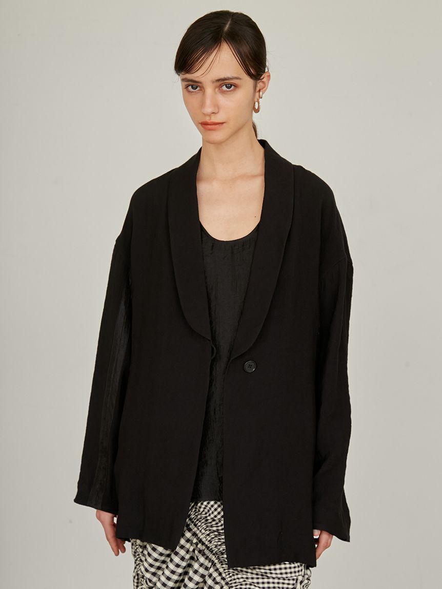 styling/「【セットアップ対応】バックサテンジャケット」|テーラードジャケット|