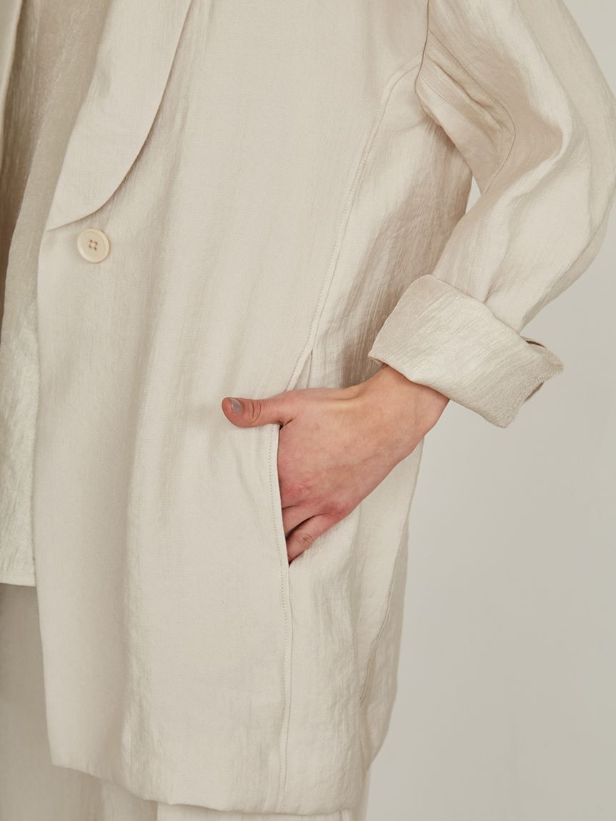 styling/「【セットアップ対応】バックサテンジャケット」|テーラードジャケット|