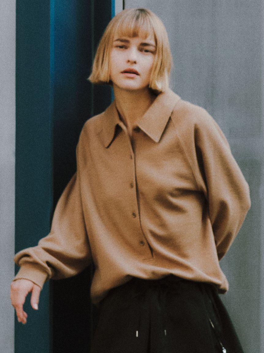 styling/「ラグランスリーブオーバーポロシャツ」|ポロシャツ|CML