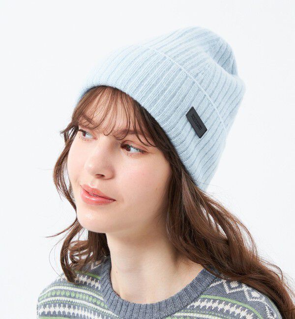 MACKINTOSH PHILOSOPHY「ウールカシミヤニットキャップ」|ニット帽|ライトブルー