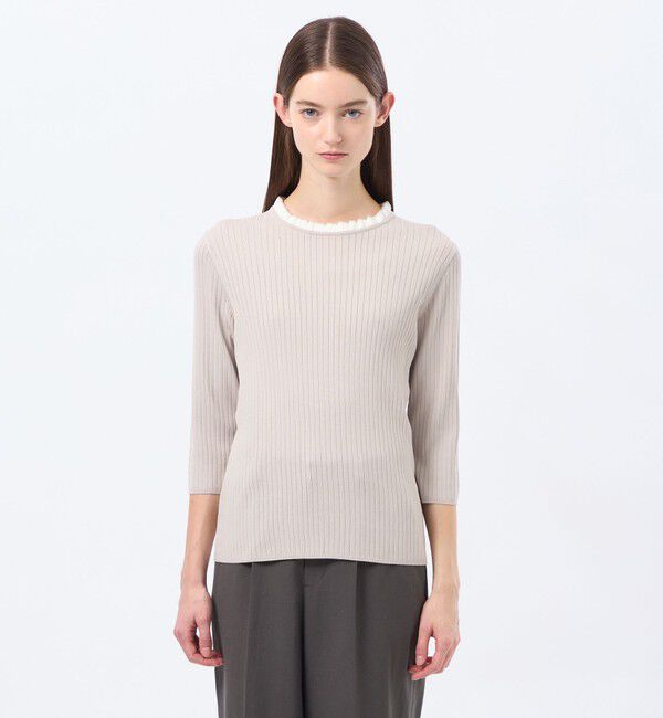 MACKINTOSH PHILOSOPHY「フリルカラーリブニット」|ニット・セーター|