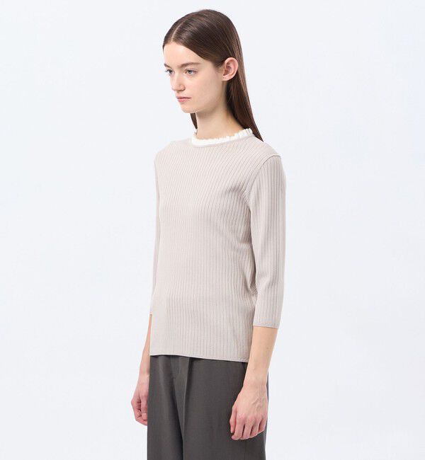 MACKINTOSH PHILOSOPHY「フリルカラーリブニット」|ニット・セーター|