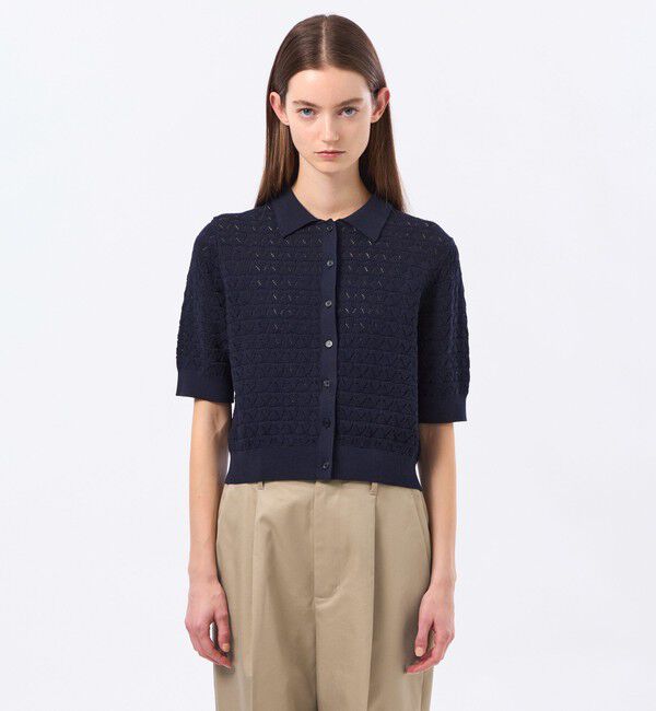 MACKINTOSH PHILOSOPHY「アイレットレースポロニット」|ニット・セーター|