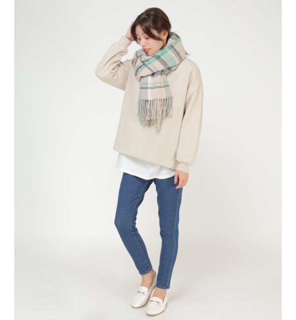 ikka「大伴チェックストール」|マフラー|