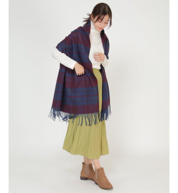 ikka「大伴チェックストール」|マフラー|