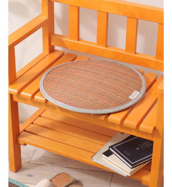 Lbc with Life「レリッシュカラーい草チェアパッド」|クッション・クッションカバー|オレンジ