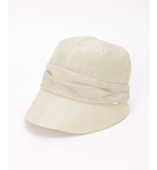 Lbc with Life「洗える雑材タック入りキャスケット」|その他|オフホワイト