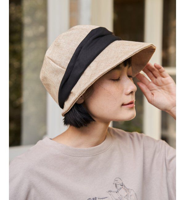 Lbc with Life「洗える雑材タック入りキャスケット」|その他|