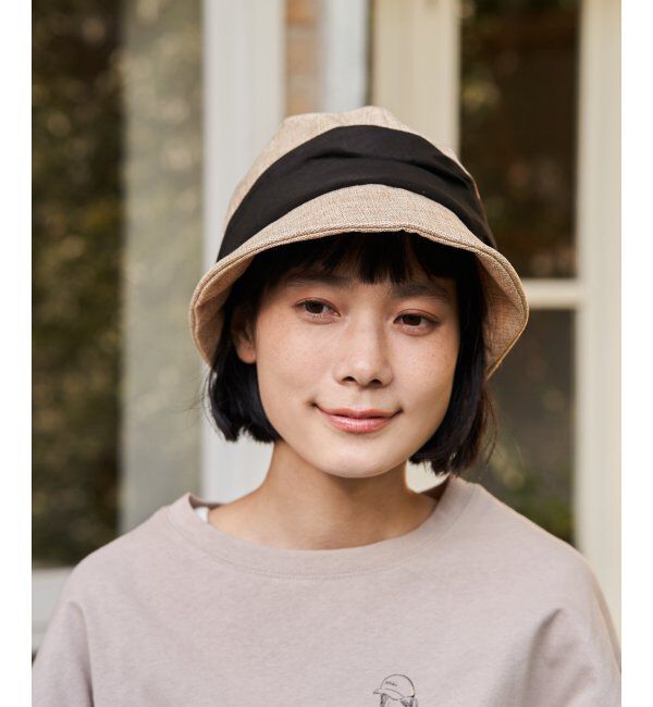 Lbc with Life「洗える雑材タック入りキャスケット」|その他|