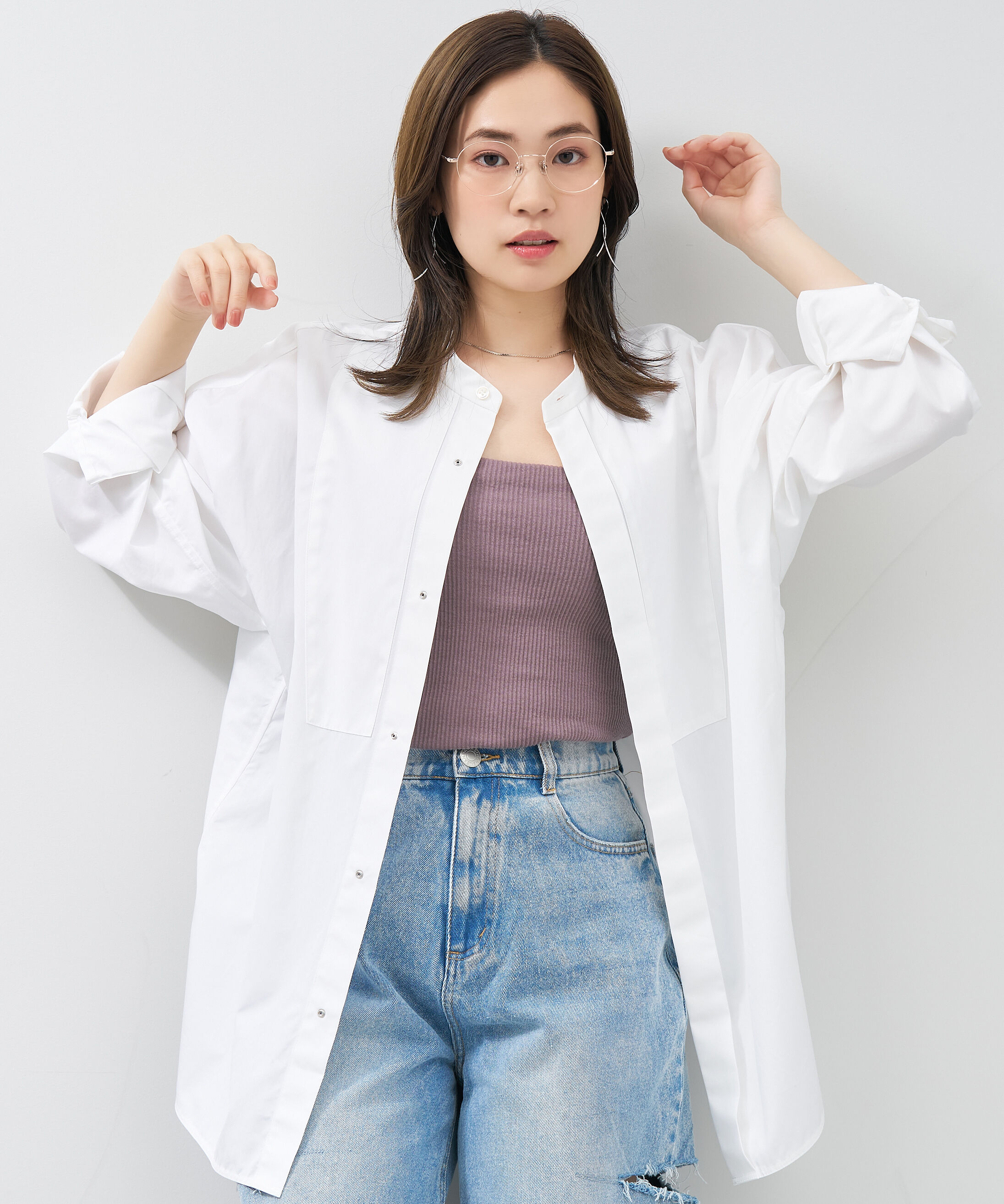  「ボストン型 華奢なラインで大人可愛い メガネ｜大きめサイズ 小顔効果 メタルフレーム レンズ交換券付き」|メガネ|