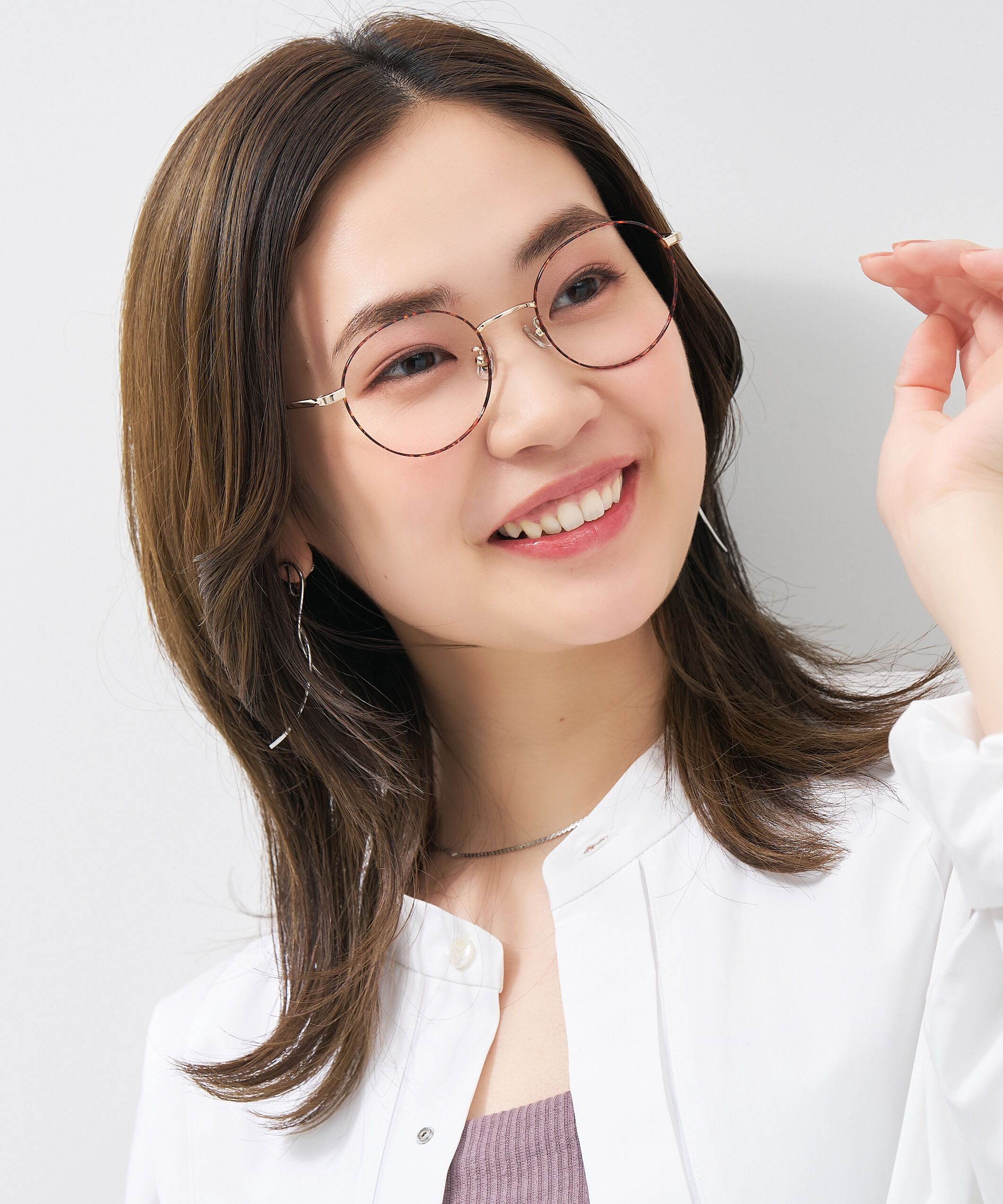  「ボストン型 華奢なラインで大人可愛い メガネ｜大きめサイズ 小顔効果 メタルフレーム レンズ交換券付き」|メガネ|