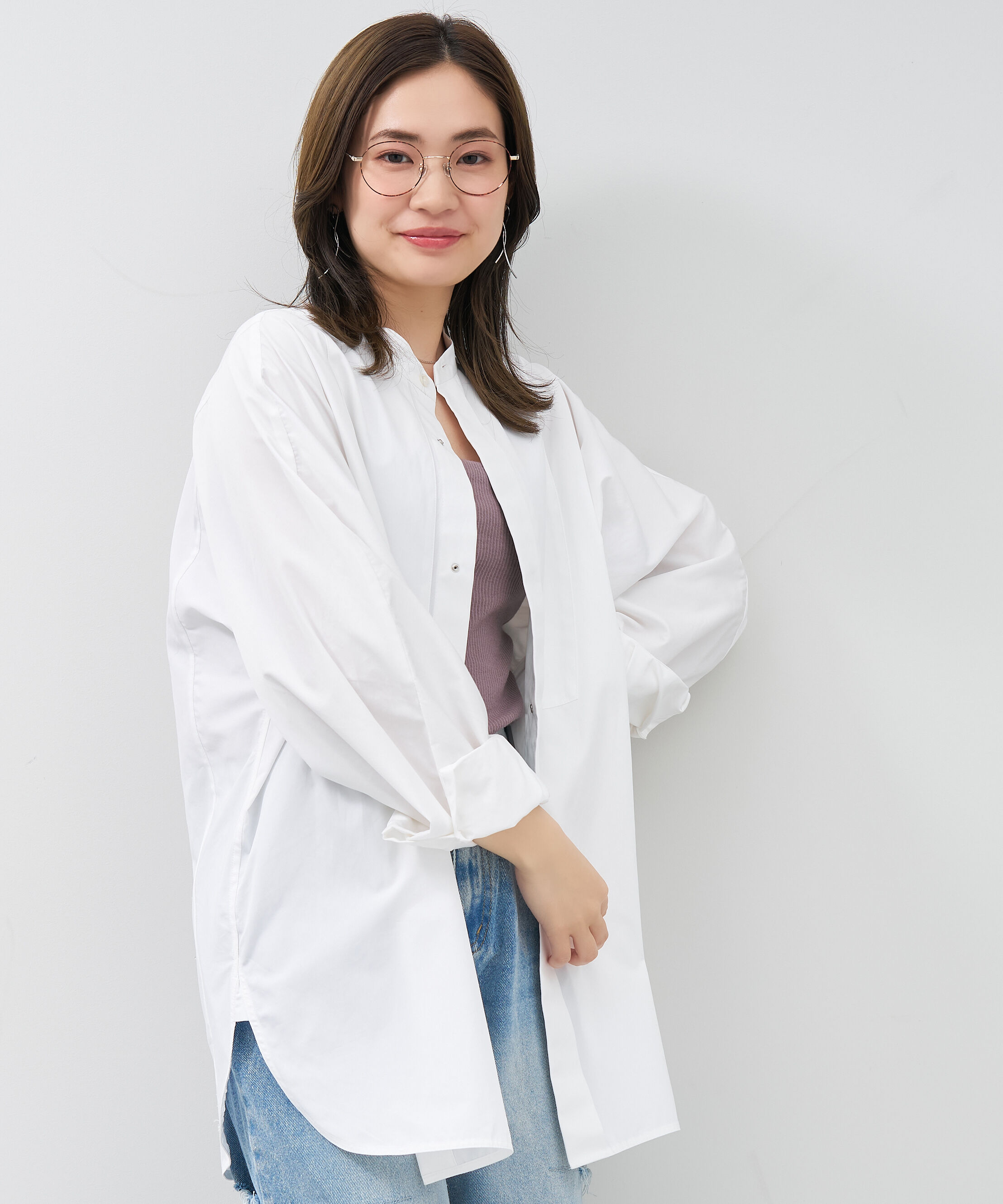  「ボストン型 華奢なラインで大人可愛い メガネ｜大きめサイズ 小顔効果 メタルフレーム レンズ交換券付き」|メガネ|