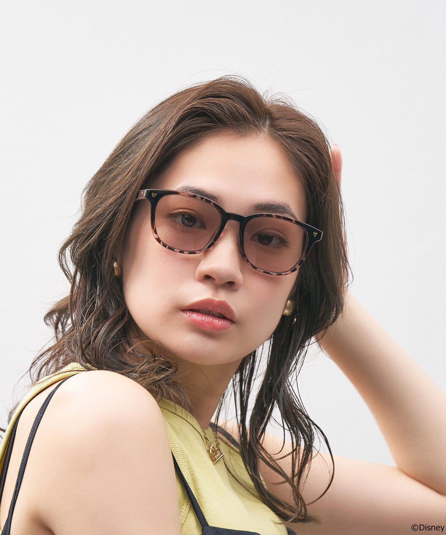  「ウェリントン型 サングラス Disney Collection created by Zoff &rdquo;Sunglasses&rdquo; ディズニー」|メガネ|赤系デミ