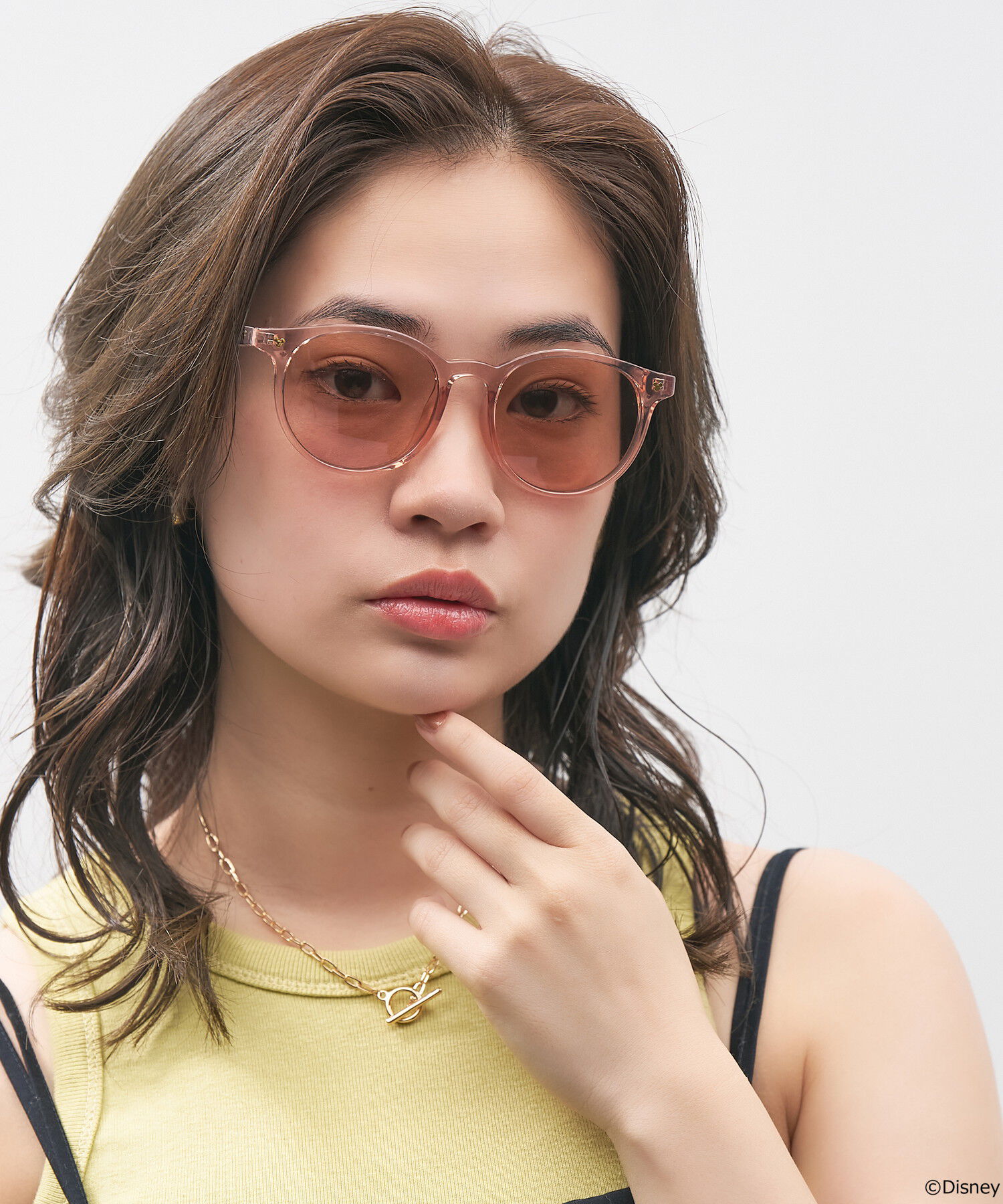  「ボストン型 サングラス Disney Collection created by Zoff &rdquo;Sunglasses&rdquo; ディズニー」|サングラス|薄ピンク
