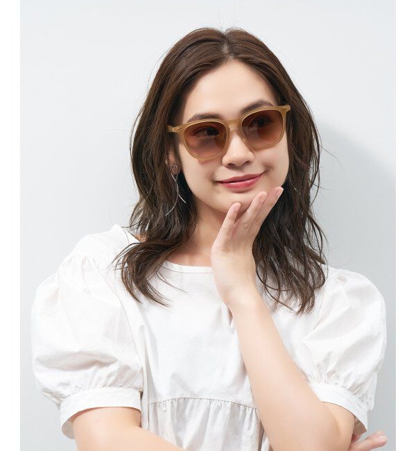  「ウェリントン型 サングラス 黒縁 大きめ カラーレンズ 紫外線対策 UVカット 」|サングラス|