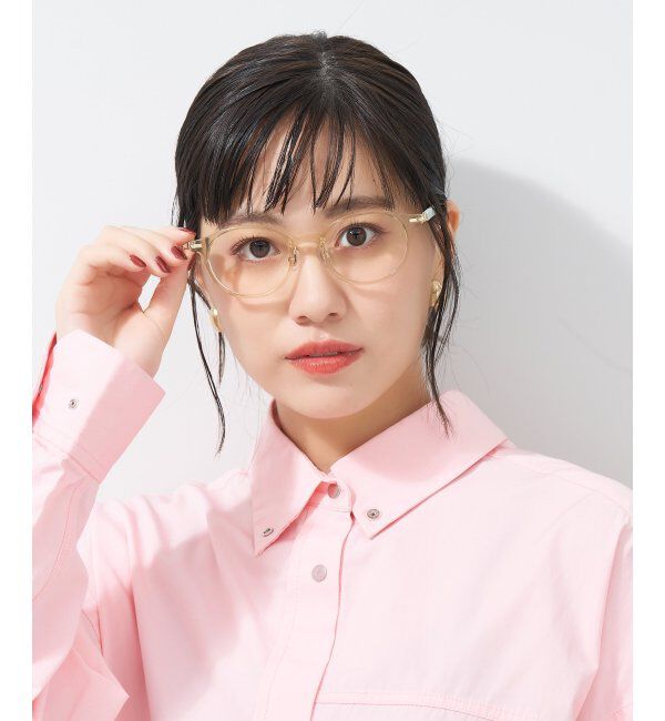  「ボストン型 メガネ│ズレ落ちにくい レザー調のラバーテンプルがオシャレなフレーム｜ レンズ交換券付」|メガネ|