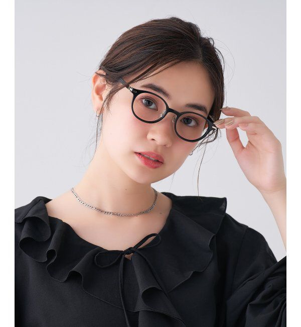  「ボストン型 メガネ│ズレ落ちにくい レザー調のラバーテンプルがオシャレなフレーム｜ レンズ交換券付」|メガネ|