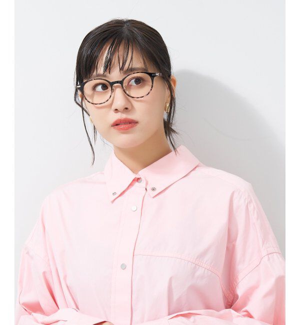  「ボストン型 メガネ│ズレ落ちにくい レザー調のラバーテンプルがオシャレなフレーム｜ レンズ交換券付」|メガネ|