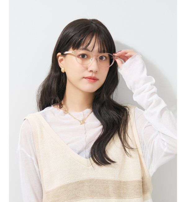  「ボストン型 メガネ│ズレ落ちにくい レザー調のラバーテンプルがオシャレなフレーム｜ レンズ交換券付」|メガネ|