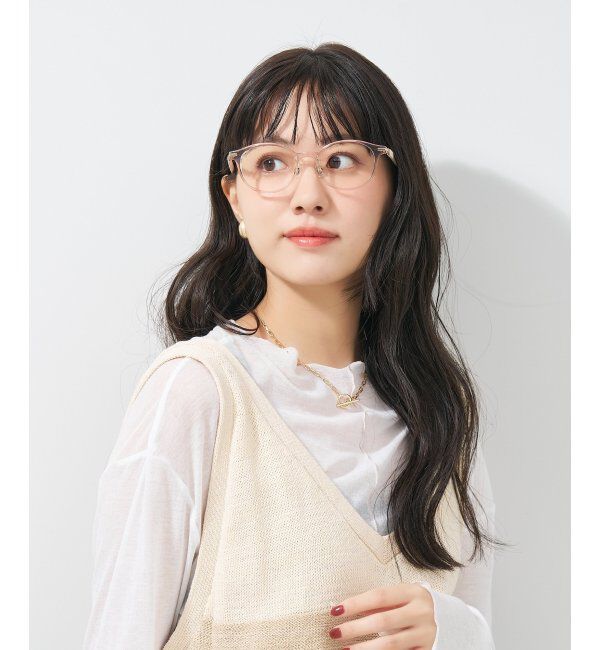  「ボストン型 メガネ│ズレ落ちにくい レザー調のラバーテンプルがオシャレなフレーム｜ レンズ交換券付」|メガネ|