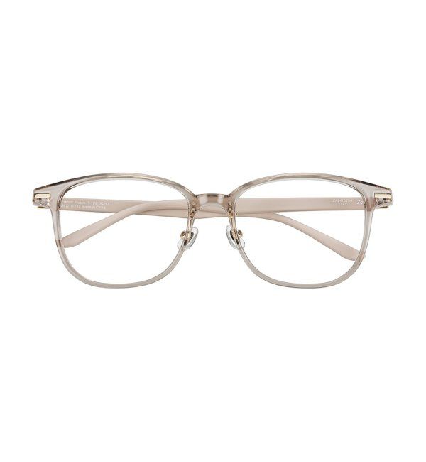  「ウェリントン型 メガネ│ズレ落ちにくい レザー調のラバーテンプルがオシャレなフレーム｜ レンズ交換券付」|メガネ|