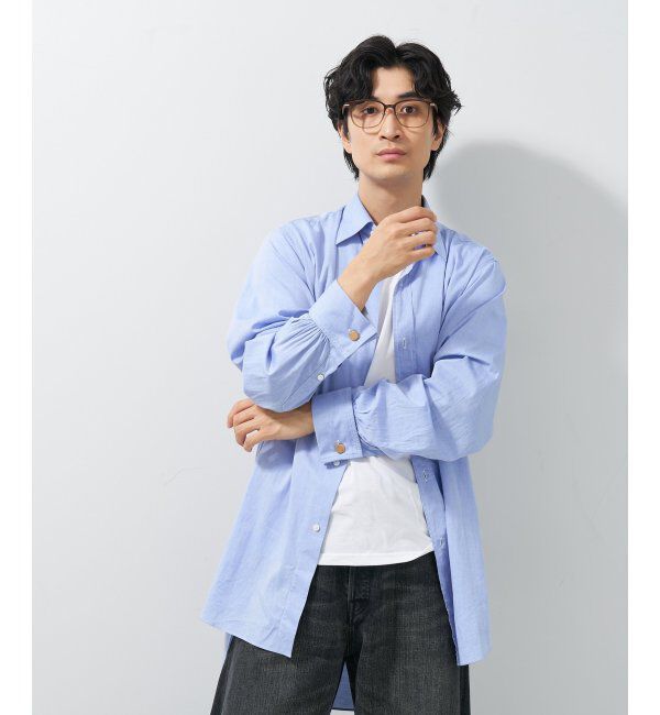  「ウェリントン型 メガネ│ズレ落ちにくい レザー調のラバーテンプルがオシャレなフレーム｜ レンズ交換券付」|メガネ|