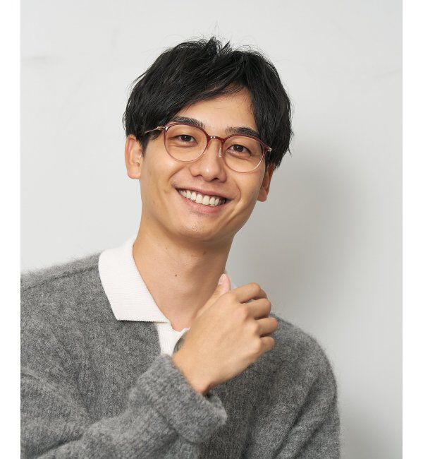  「ボストン型 軽量 メガネ 大人可愛い オフィスカジュアル /SMART SKINNY  レンズ交換券付」|メガネ|レッド